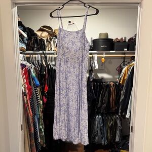 GAP Lavender Floral Maxi Slip Dress